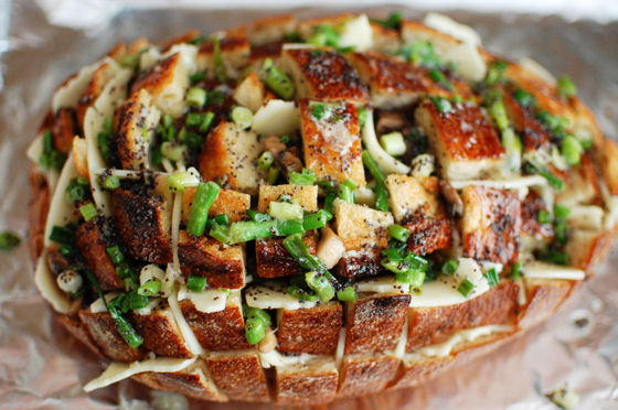 Cheesy Mushroom Pull Apart Bread