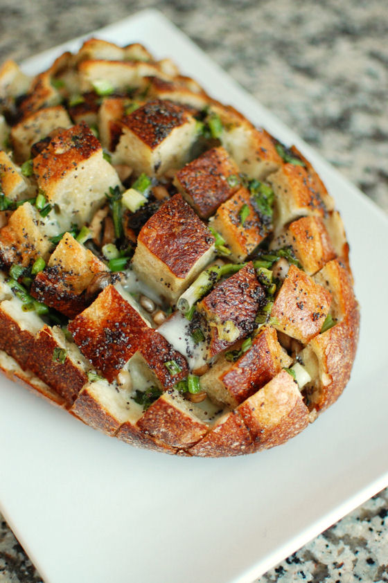 Cheesy Mushroom Pull Apart Bread