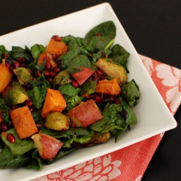 Roasted Vegetable and Spinach Salad