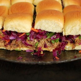 Pulled Pork Sliders with Red Cabbage Slaw