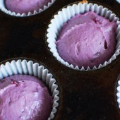 Roasted Blueberry Cupcakes