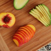 Sliced Peach and Avocado