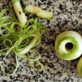 Apples. Peeled, cored, and sliced