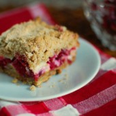 Cranberry Orange Ginger Cream Cheese Crumb Bars