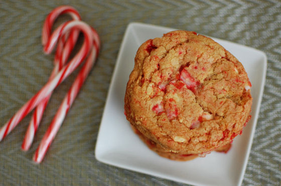 Peppermint White Chocolate Chip Cookies