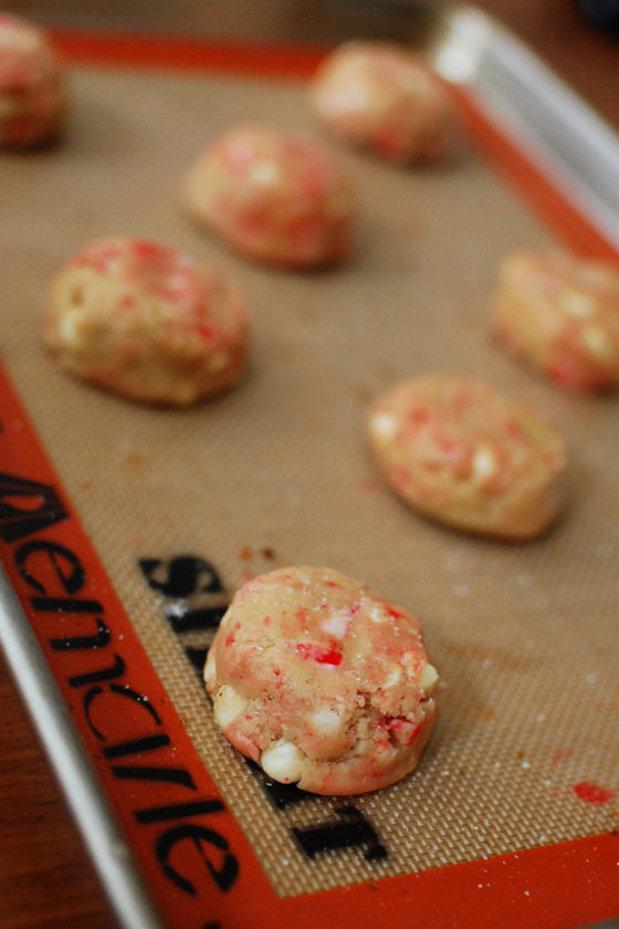 Peppermint White Chocolate Chip Cookies