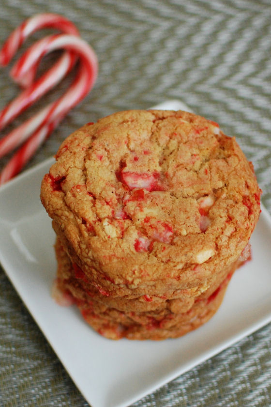 Peppermint White Chocolate Chip Cookies