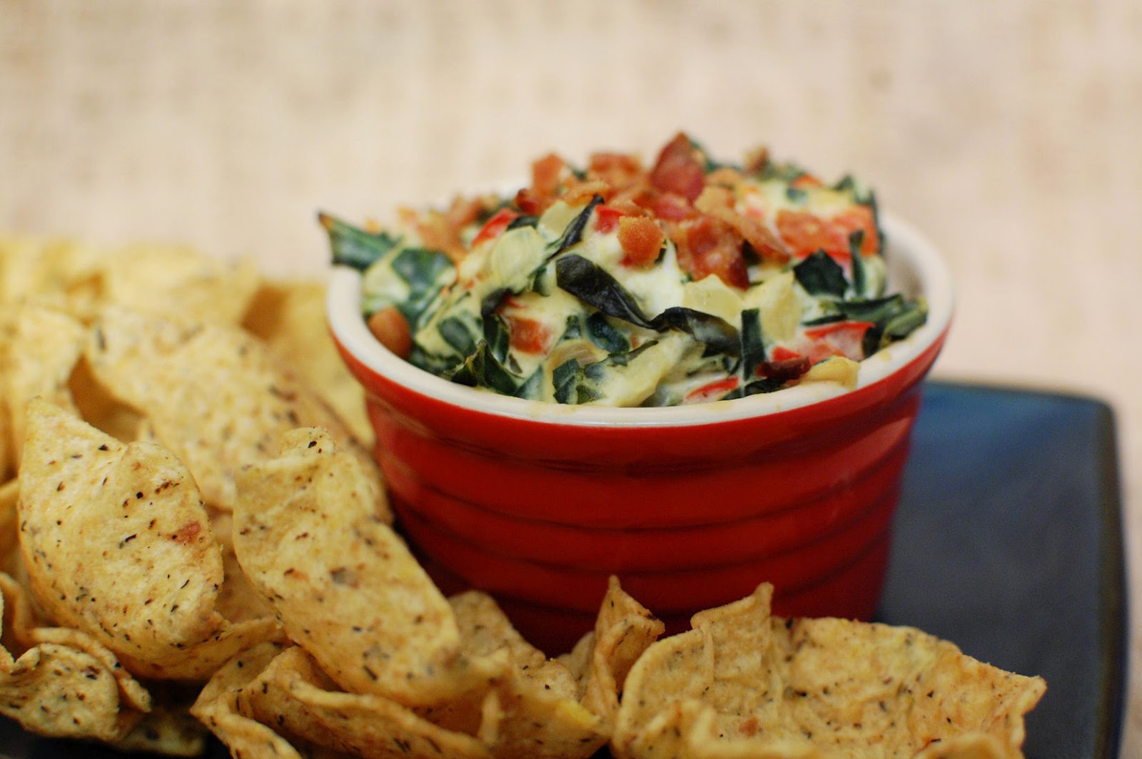 Creamy Red Pepper and Collard Greens Dip