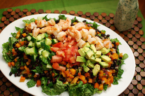 Mexican Cobb Shrimp Salad