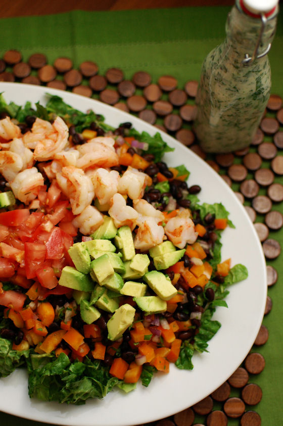 Mexican Cobb Shrimp Salad