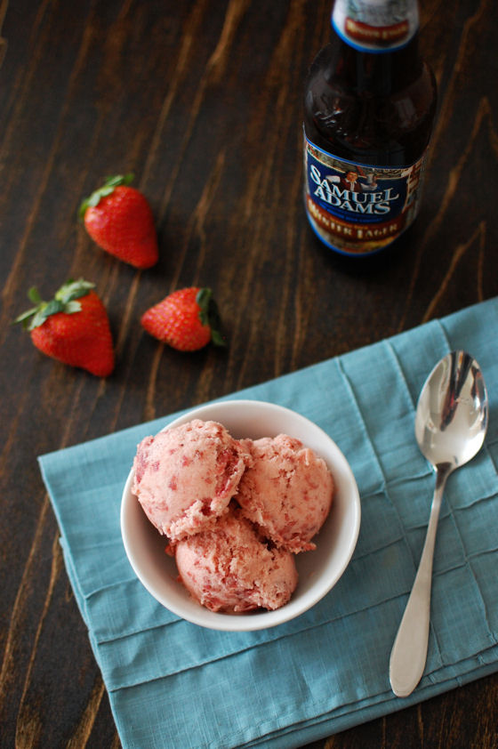 Strawberry and Beer Sorbet