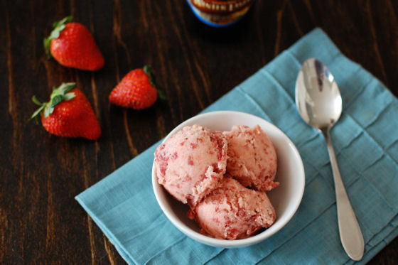 Strawberry and Beer Sorbet