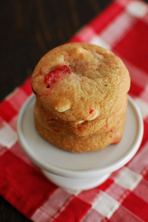 Maraschino Cherry White Chocolate Chip Cookies