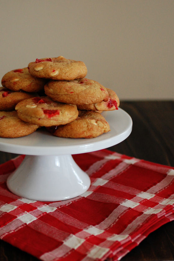 Maraschino Cherry White Chocolate Chip Cookies