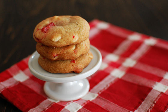 Maraschino Cherry White Chocolate Chip Cookies