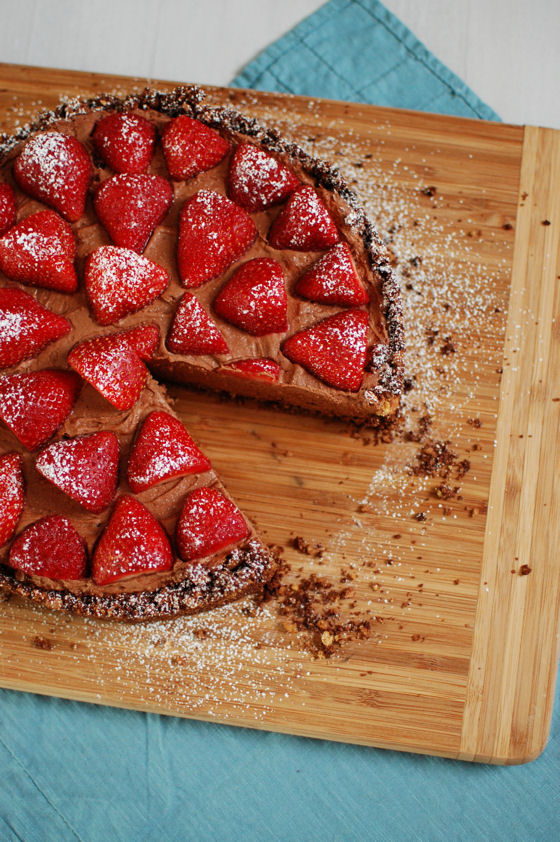 Chocolate Goat Cheese Mousse Tart