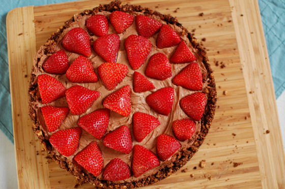 Chocolate Goat Cheese Mousse Tart
