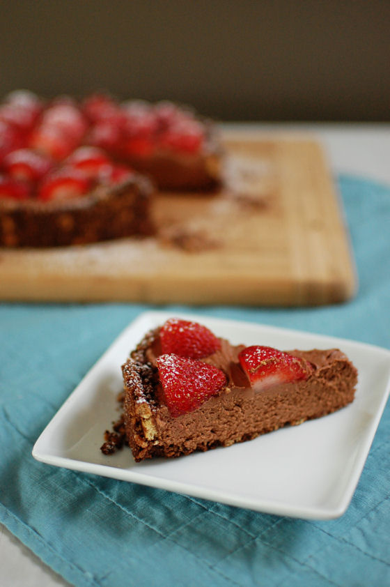 Chocolate Goat Cheese Mousse Tart