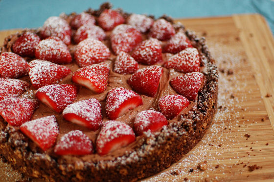 Chocolate Goat Cheese Mousse Tart