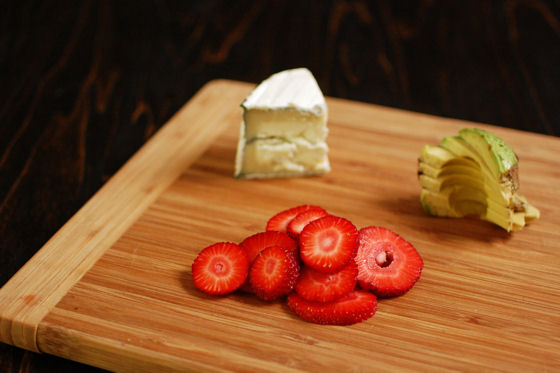 Strawberry, Avocado, Goat Cheese Sandwich