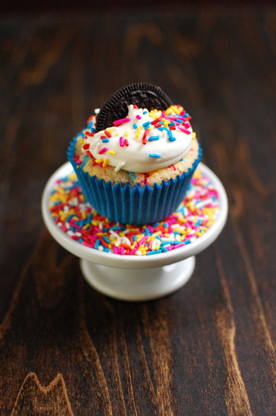 Funfetti Oreo Cupcakes