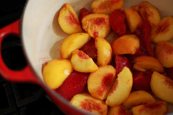 Peach Champagne Sorbet with Thyme