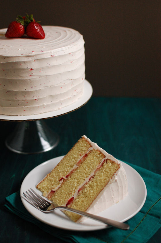 Strawberry Champagne Layer Cake