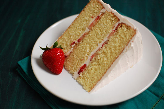 Strawberry Champagne Layer Cake