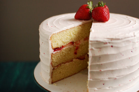 Strawberry Champagne Layer Cake