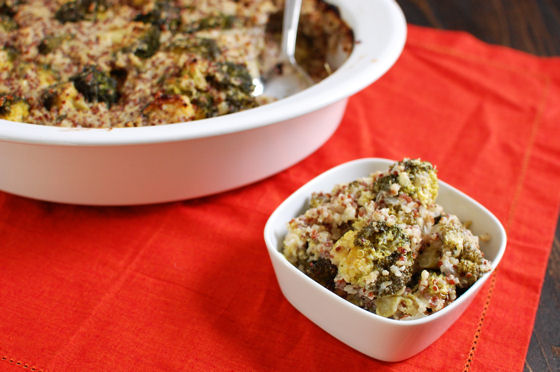 Cheesy Broccoli Quinoa Casserole