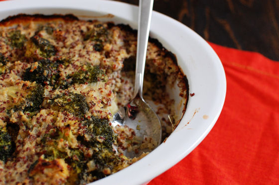 Cheesy Broccoli Quinoa Casserole