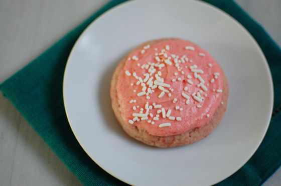 Frosted Strawberry Sugar Cookies