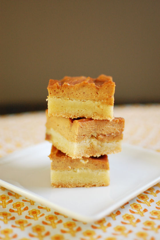 Pumpkin Salted Caramel Snickerdoodle Bars