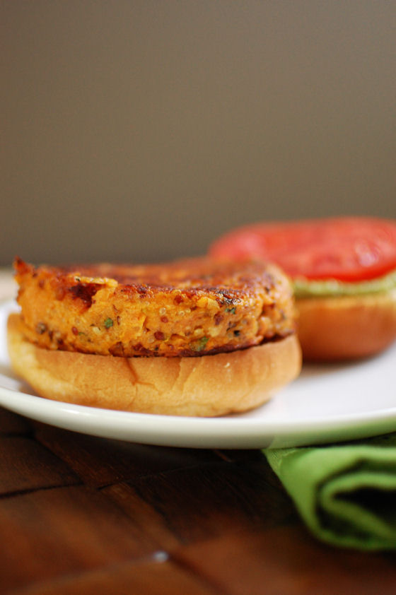 Roasted Garlic Chipotle Sweet Potato Burger