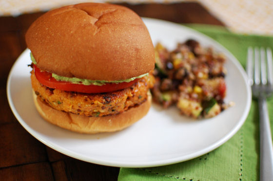 Roasted Garlic Chipotle Sweet Potato Burger