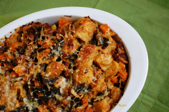 Sausage, Kale, and Butternut Squash Stuffing