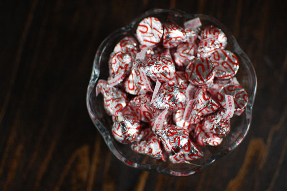 Candy Cane Hershey Kisses