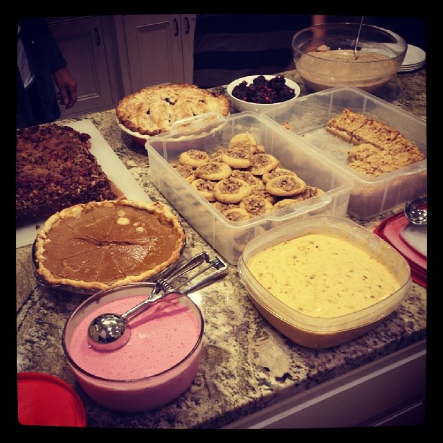 Thanksgiving dessert spread