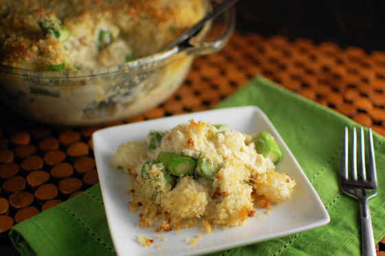 Crab and Asparagus Gnocchi and Cheese