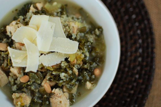 Kale, Chicken, and Quinoa Soup
