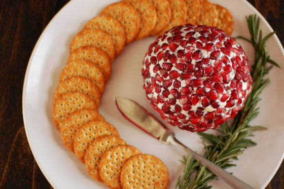 Pomegranate Rosemary Cheese Ball