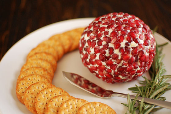 Pomegranate Rosemary Cheese Ball