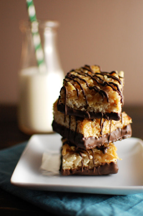 Samoas Rice Krispies Treats