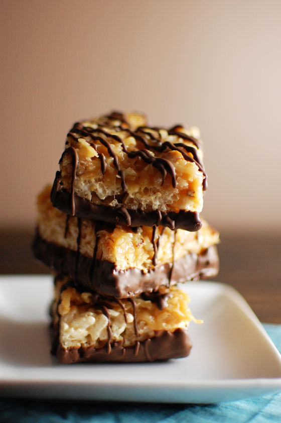 Samoas Rice Krispies Treats