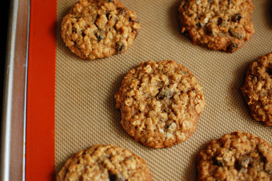 Thick and Chewy Oatmeal Raisin Cookies